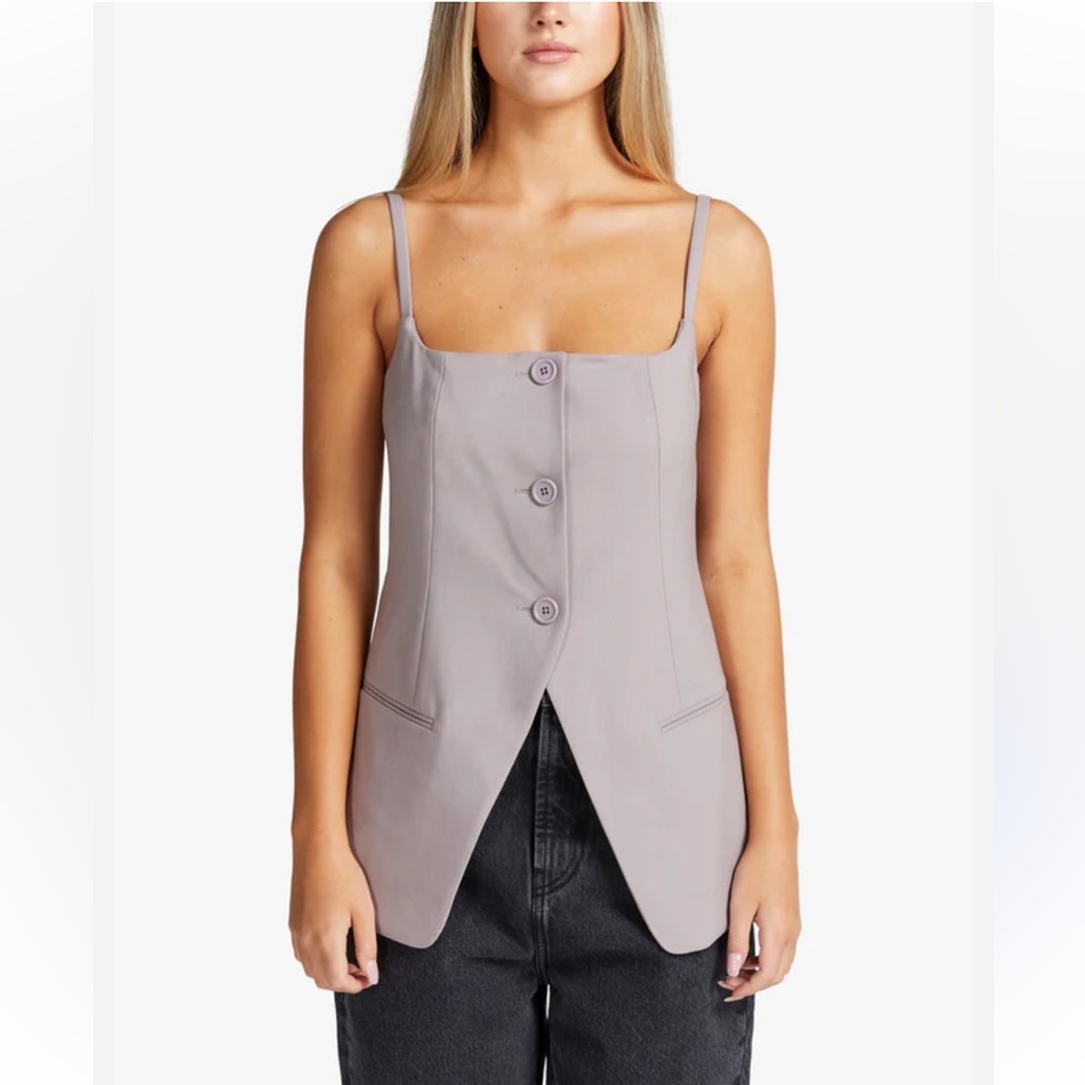Helmut Lang Gray Blazer Camisole size large color mauve gray NWT